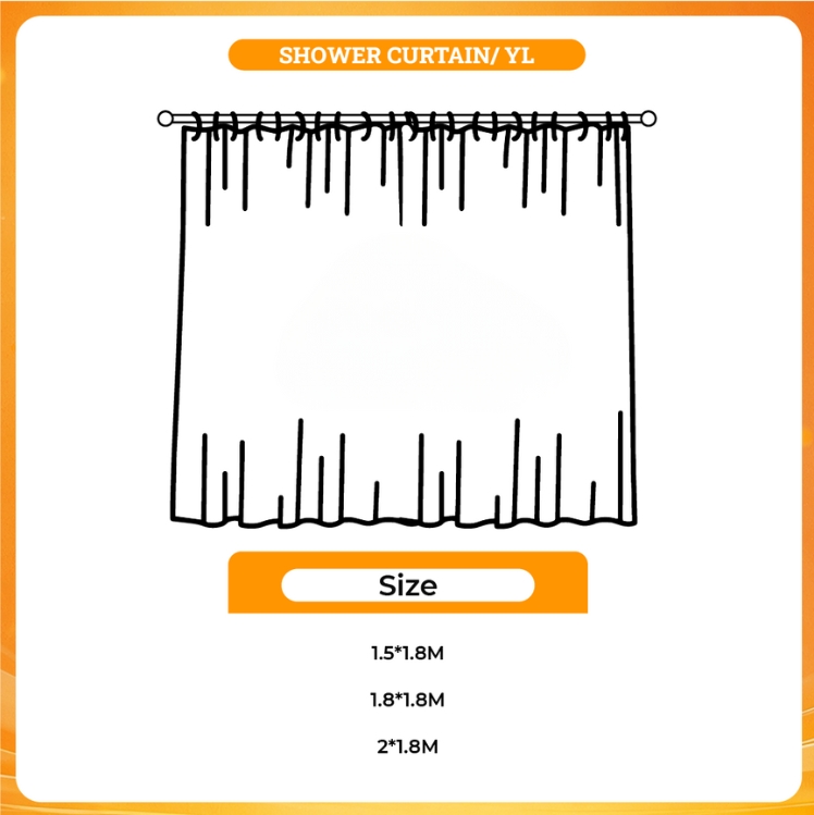 3D shower curtain - Food Wars Merch